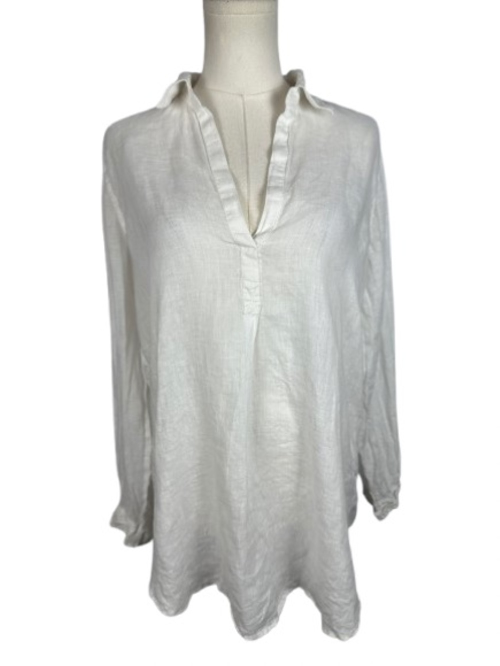 GAP White Linen V-Neck Tunic